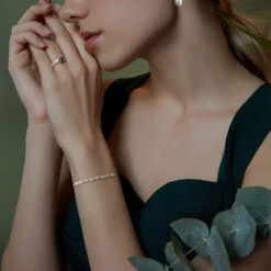 Elegant Round Sterling Silver Plating Inlay Freshwater Pearl Zircon Bracelets -Cheap Jewelry Store 1666689326995607553