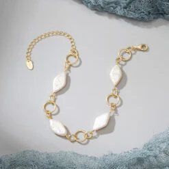 Elegant Irregular Freshwater Pearl Sterling Silver Plating Bracelets -Cheap Jewelry Store 1666689332699860992