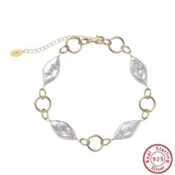 Elegant Irregular Freshwater Pearl Sterling Silver Plating Bracelets -Cheap Jewelry Store 1666689340329299968