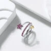 Elegant Star Sterling Silver Plating Inlay Zircon Rings -Cheap Jewelry Store 1666689435883933696