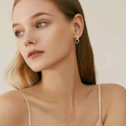 1 Pair Elegant Color Block Plating Inlay Sterling Silver Freshwater Pearl Drop Earrings -Cheap Jewelry Store 1666689436051705856