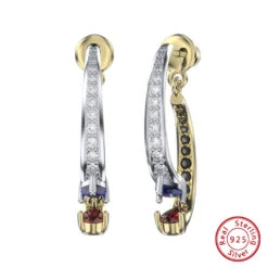 1 Pair Elegant Geometric Plating Inlay Sterling Silver Zircon Ear Studs -Cheap Jewelry Store 1666689461871841280