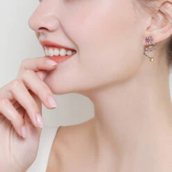 1 Pair Elegant Star Plating Inlay Sterling Silver Zircon Ear Studs -Cheap Jewelry Store 1666689484944707584