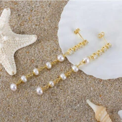 1 Pair Elegant Round Plating Inlay Freshwater Pearl Sterling Silver Zircon Drop Earrings -Cheap Jewelry Store 1666689490246307840