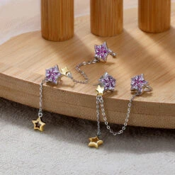 1 Pair Elegant Star Plating Inlay Sterling Silver Zircon Ear Clips -Cheap Jewelry Store 1666689524895453184 1