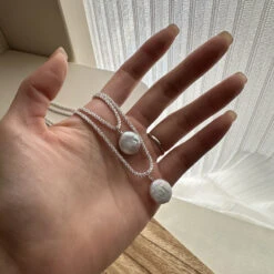 Retro Geometric Sterling Silver Polishing Pendant Necklace -Cheap Jewelry Store 1666690186689515520