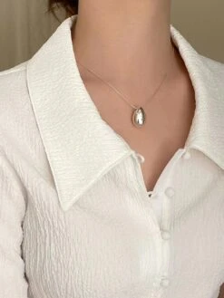Basic Lady Korean Style Water Droplets Sterling Silver Plating Pendant Necklace 9 Basic Lady Korean Style Water Droplets Sterling Silver Plating Pendant Necklace -Cheap Jewelry Store 1666692052836028416