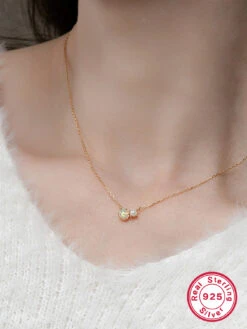 Elegant Oval Heart Shape Sterling Silver Inlay Zircon White Gold Plated Pendant Necklace -Cheap Jewelry Store 1666727270355701760