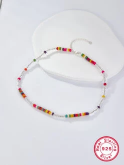Casual Elegant Colorful Sterling Silver White Gold Plated Necklace -Cheap Jewelry Store 1666728541116567552