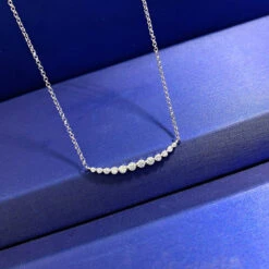 IG Style Solid Color Sterling Silver Inlay Zircon Necklace -Cheap Jewelry Store 1666973801184890880