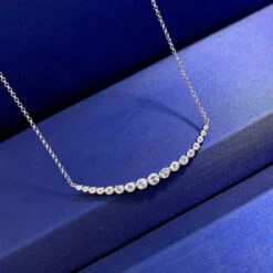 IG Style Solid Color Sterling Silver Inlay Zircon Necklace -Cheap Jewelry Store 1666973836152803328