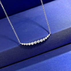 IG Style Solid Color Sterling Silver Inlay Zircon Necklace -Cheap Jewelry Store 1666973891400175616