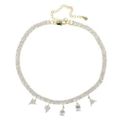 Hip-Hop Cool Style Triangle Heart Shape Copper Inlay Zircon Pendant Necklace -Cheap Jewelry Store 1666975466541682688