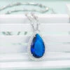 Glam Luxurious Water Droplets Copper Plating Inlay Zircon Pendant Necklace -Cheap Jewelry Store 1667002405604167680