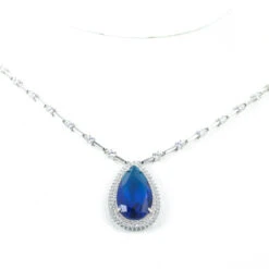 Glam Luxurious Water Droplets Copper Plating Inlay Zircon Pendant Necklace -Cheap Jewelry Store 1667002407214780416