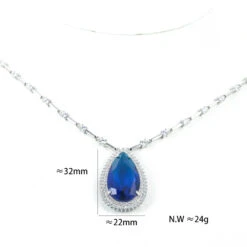 Glam Luxurious Water Droplets Copper Plating Inlay Zircon Pendant Necklace -Cheap Jewelry Store 1667002407361581056