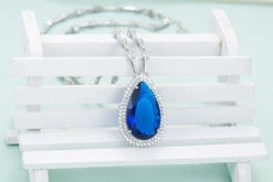 Glam Luxurious Water Droplets Copper Plating Inlay Zircon Pendant Necklace -Cheap Jewelry Store 1667002409555202048