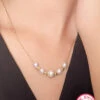 Elegant Round Freshwater Pearl Sterling Silver Plating Inlay Zircon White Gold Plated Necklace -Cheap Jewelry Store 1667024259089829888