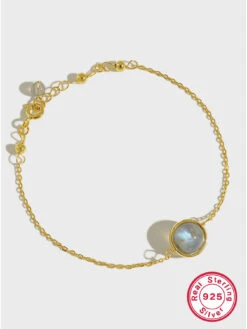 Elegant Round Sterling Silver Plating Inlay Moonstone White Gold Plated Bracelets -Cheap Jewelry Store 1667070241324273664 1