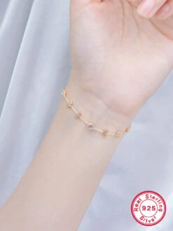 Luxurious Simple Style Star Moon Sterling Silver Plating Inlay Moonstone Zircon 18K Gold Plated Bracelets -Cheap Jewelry Store 1667071295789076480 1