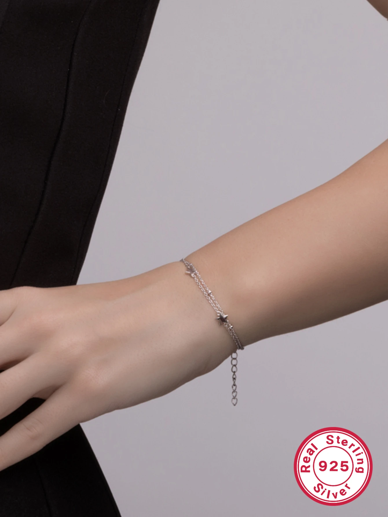 Lady Star Sterling Silver Plating White Gold Plated Bracelets 4 Lady Star Sterling Silver Plating White Gold Plated Bracelets - Image 2