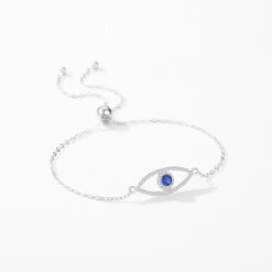 IG Style Elegant Devil'S Eye Sterling Silver Plating Inlay Zircon Rhodium Plated Bracelets -Cheap Jewelry Store 1667385190810521600 1
