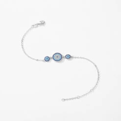 IG Style Retro Luxurious Devil'S Eye Sterling Silver Plating Inlay Zircon Rhodium Plated Bracelets 11 IG Style Retro Luxurious Devil'S Eye Sterling Silver Plating Inlay Zircon Rhodium Plated Bracelets -Cheap Jewelry Store 1667385608240238592