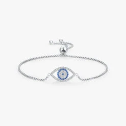 IG Style Retro Devil'S Eye Sterling Silver Plating Inlay Zircon Rhodium Plated Bracelets -Cheap Jewelry Store 1667387198925836288