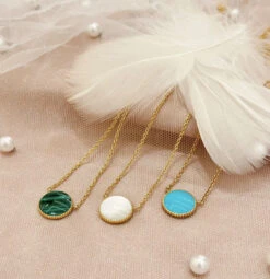 Retro Simple Style Round Star Sterling Silver Inlay Turquoise Agate Shell Pendant Necklace -Cheap Jewelry Store 1667431393870876672