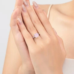 IG Style Elegant Square Sterling Silver Inlay Zircon Rhodium Plated Rings -Cheap Jewelry Store 1667441329505964032