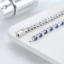 Simple Style Round Sterling Silver Inlay Zircon Tennis Bracelet -Cheap Jewelry Store 1667443001737220096