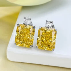 1 Pair Simple Style Square Inlay Sterling Silver Rhinestones Ear Studs -Cheap Jewelry Store 1667444937605648384 1