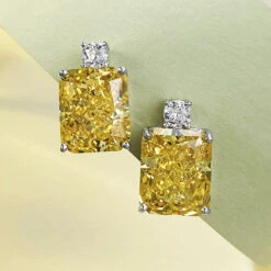 1 Pair Simple Style Square Inlay Sterling Silver Rhinestones Ear Studs -Cheap Jewelry Store 1667444939774103552