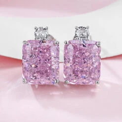 1 Pair Simple Style Square Inlay Sterling Silver Rhinestones Ear Studs -Cheap Jewelry Store 1667444943007911936