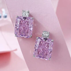 1 Pair Simple Style Square Inlay Sterling Silver Rhinestones Ear Studs -Cheap Jewelry Store 1667444943314096128