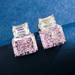 1 Pair Simple Style Square Inlay Sterling Silver Zircon Ear Studs -Cheap Jewelry Store 1667444970371551232