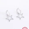1 Pair Lady Simple Style Commute Star Plating Sterling Silver White Gold Plated Drop Earrings -Cheap Jewelry Store 1667469911519268864
