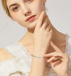 Simple Style Solid Color Sterling Silver Inlay Zircon Bracelets 9 Simple Style Solid Color Sterling Silver Inlay Zircon Bracelets -Cheap Jewelry Store 1668086529819545600