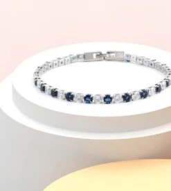 Simple Style Round Sterling Silver Inlay Zircon Tennis Bracelet -Cheap Jewelry Store 1668089305840619520 1