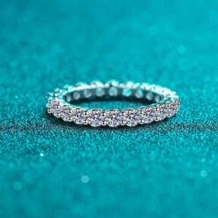 Modern Style Round Sterling Silver GRA Plating Inlay Moissanite Rings 15 Modern Style Round Sterling Silver GRA Plating Inlay Moissanite Rings -Cheap Jewelry Store 1668435986608164864 1