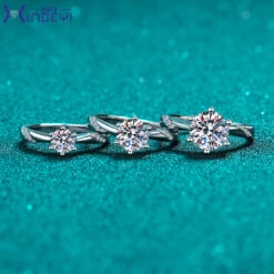 Lady Crown Sterling Silver GRA Plating Inlay Moissanite Rings -Cheap Jewelry Store 1668436492386701312 1