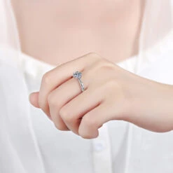 Lady Crown Sterling Silver GRA Plating Inlay Moissanite Rings -Cheap Jewelry Store 1668436502549499904