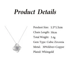 Elegant Solid Color Copper Plating Inlay Zircon Pendant Necklace -Cheap Jewelry Store 1668437161235582976