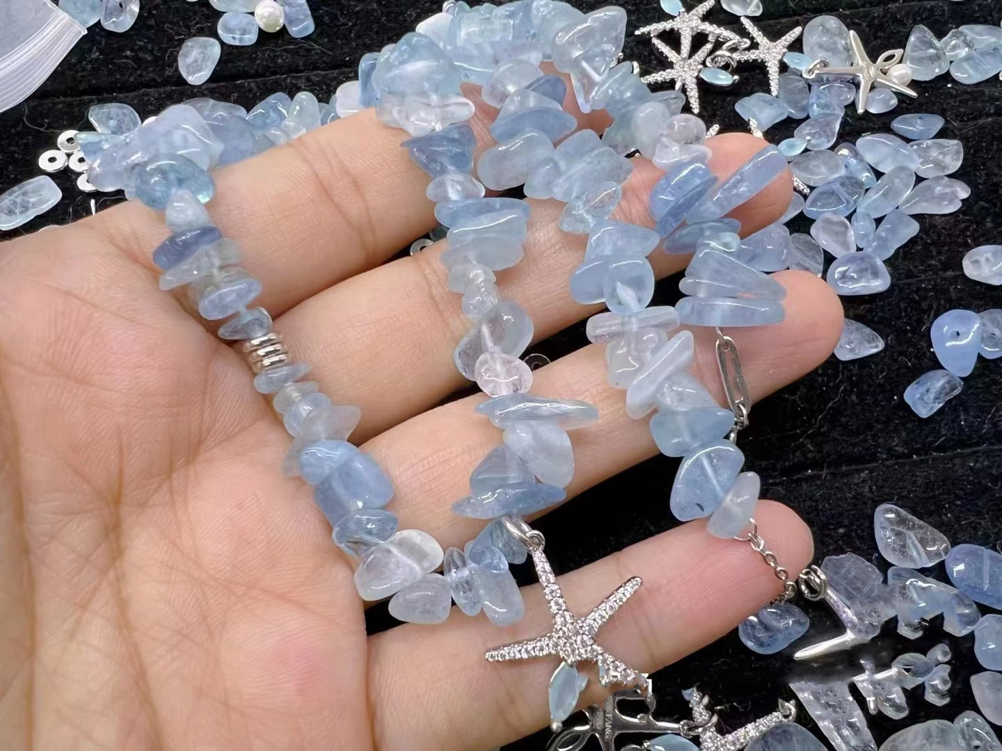 Sweet Star Copper Beaded Plating Earrings Necklace 5 Sweet Star Copper Beaded Plating Earrings Necklace - Image 3