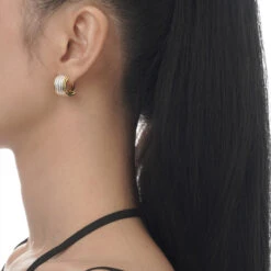 1 Piece Modern Style C Shape Plating Sterling Silver Earrings -Cheap Jewelry Store 1668855851303178240