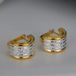 1 Piece Modern Style C Shape Plating Sterling Silver Earrings -Cheap Jewelry Store 1668855852544692224