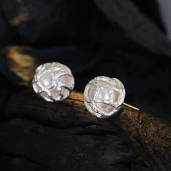 1 Pair Elegant Solid Color Pearl Sterling Silver Ear Studs -Cheap Jewelry Store 1668855973424533504