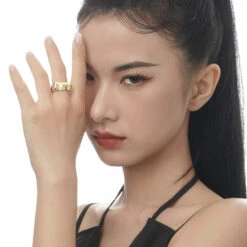 Artistic Geometric Solid Color Sterling Silver Plating Open Rings -Cheap Jewelry Store 1668855975156781056