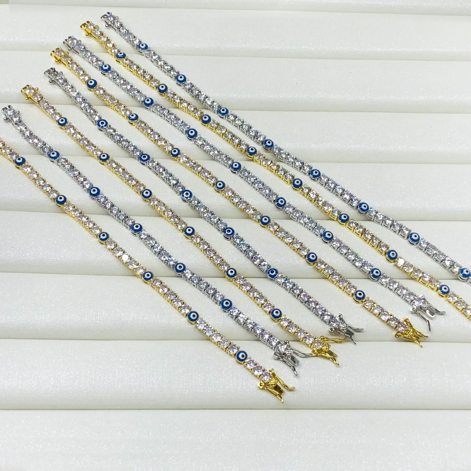 Shiny Devil'S Eye Copper Plating Inlay Zircon Tennis Bracelet 6 Shiny Devil'S Eye Copper Plating Inlay Zircon Tennis Bracelet - Image 4