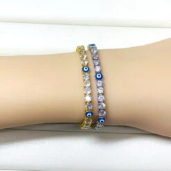 Shiny Devil'S Eye Copper Plating Inlay Zircon Tennis Bracelet 13 Shiny Devil'S Eye Copper Plating Inlay Zircon Tennis Bracelet -Cheap Jewelry Store 1668859478168178688 1